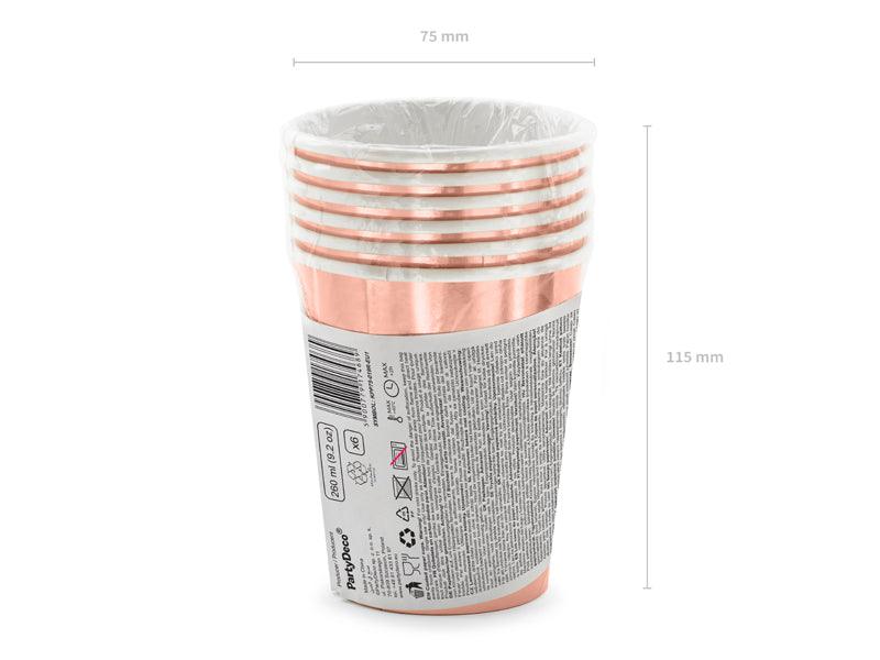 Becher Happy Birthday!, roségold, 260ml (1 VPE / 6 Stk.) - FeierGlanz