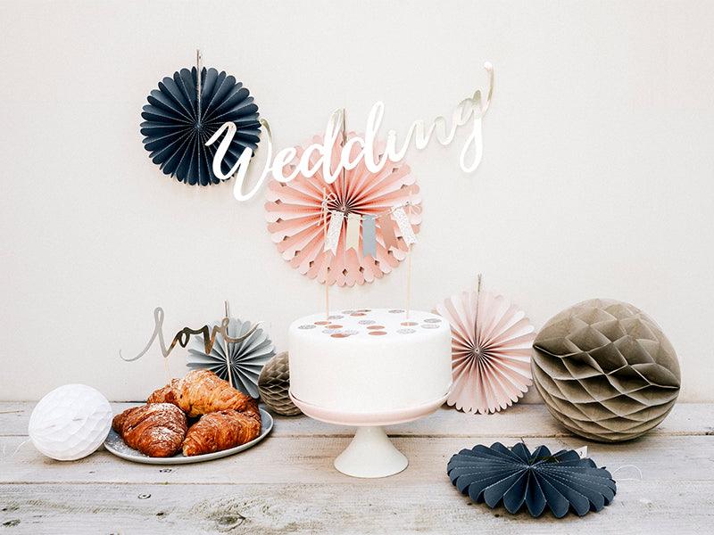 Caketopper Love, silber, 17cm - FeierGlanz