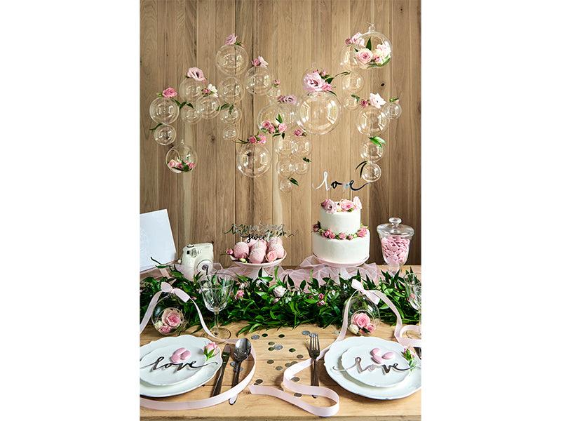 Caketopper Love, silber, 17cm - FeierGlanz