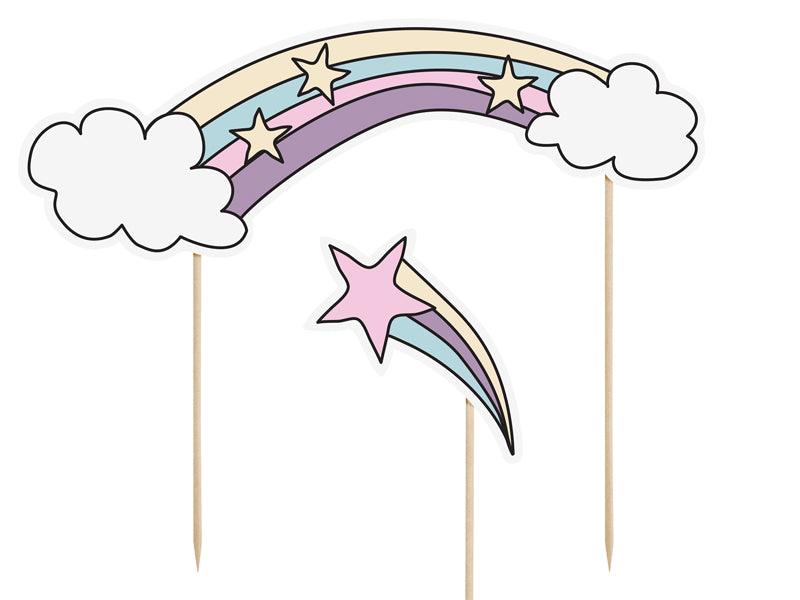Caketopper Einhorn, 13-23,5cm (1 VPE / 5 Stk.) - FeierGlanz