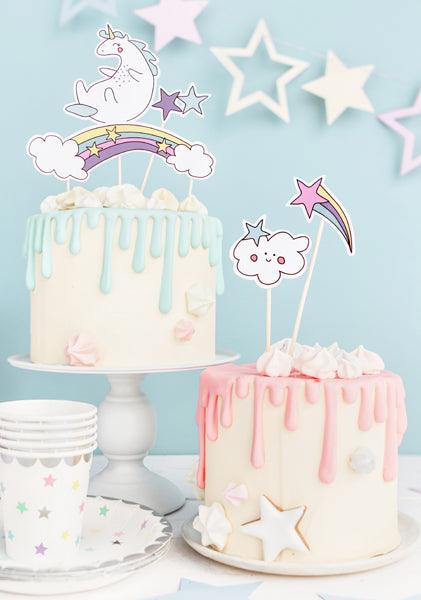 Caketopper Einhorn, 13-23,5cm (1 VPE / 5 Stk.) - FeierGlanz