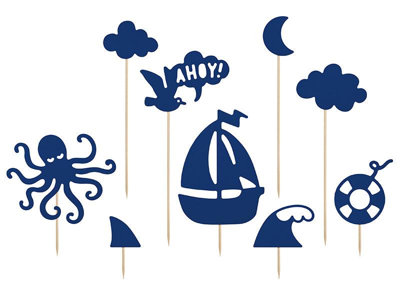 Caketopper Ahoy, 9,5-22,5cm (1 VPE / 9 Stk.) - FeierGlanz