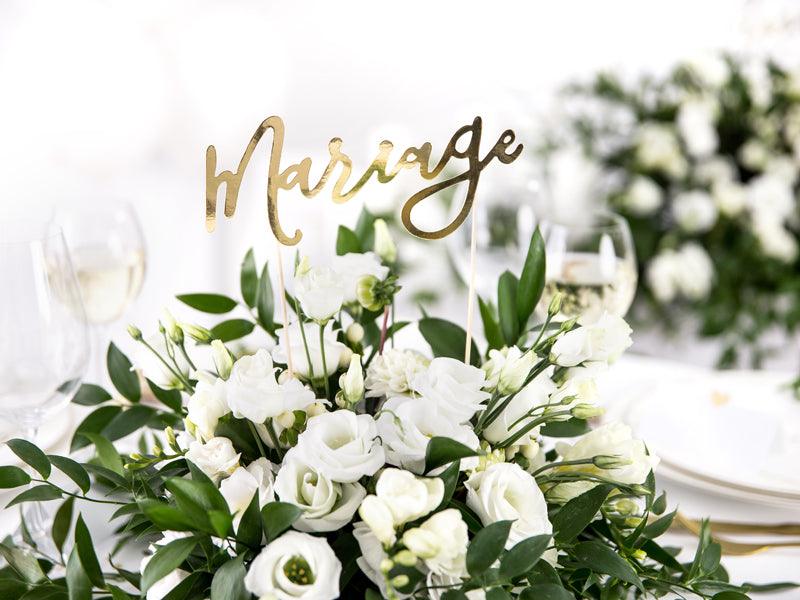 Caketopper Mariage, gold, 22,5cm - FeierGlanz