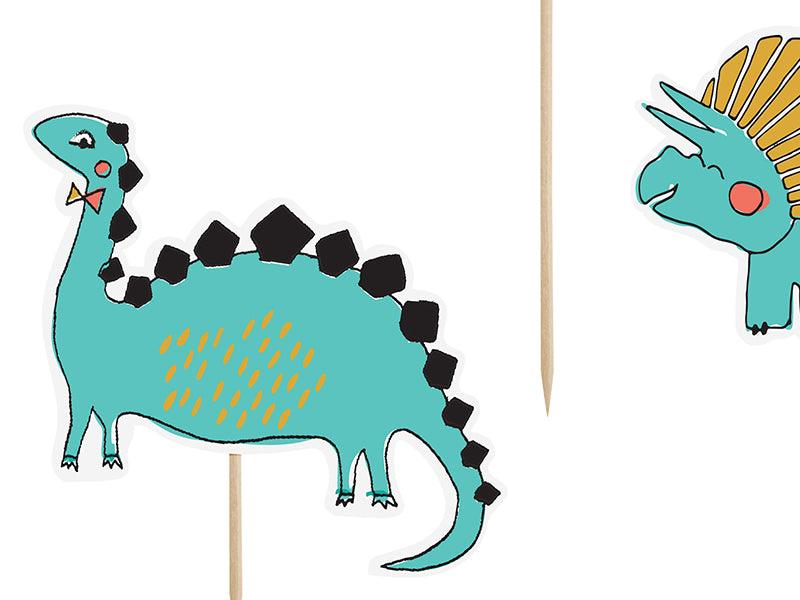 Caketopper Dinosaurier, 10,5-20cm (1 VPE / 5 Stk.) - FeierGlanz