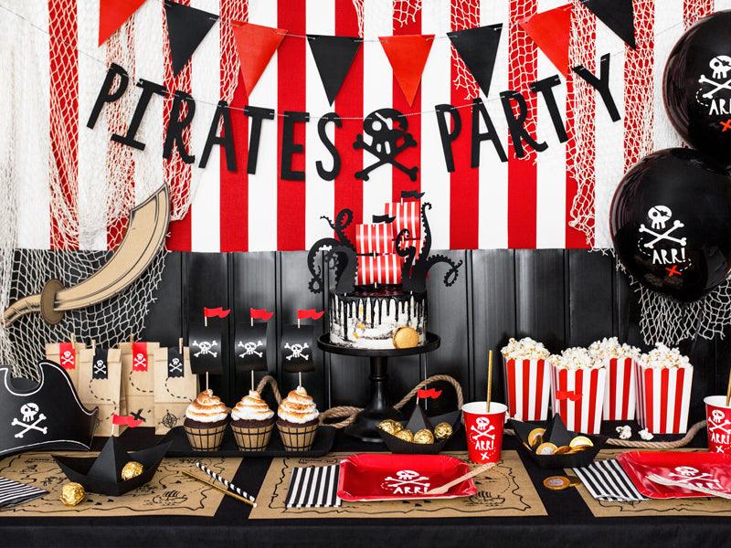 Caketopper Piraten, Mix, 13,5-21cm (1 VPE / 5 Stk.) - FeierGlanz