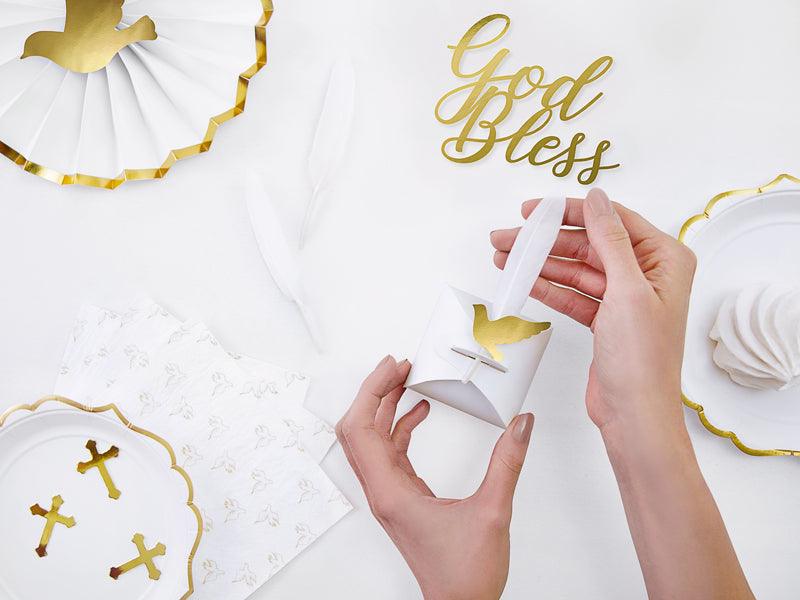 Caketopper God Bless, gold, 27,5cm - FeierGlanz