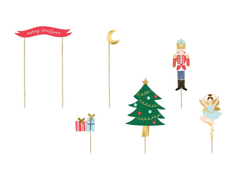 Caketopper Nussknacker, Mix, 8,5-19cm (1 VPE / 6 Stk.) - FeierGlanz