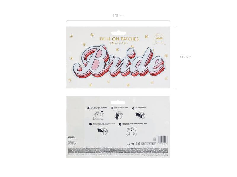 Aufbügelbild Bride, Mix, 22x8cm - FeierGlanz