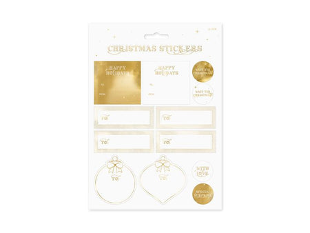 Aufkleber Christmas, gold - FeierGlanz