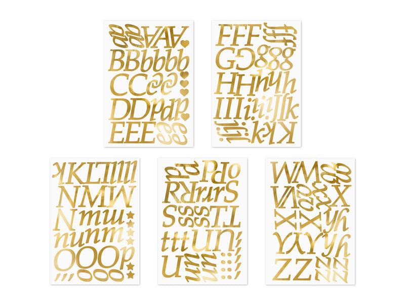 Buchstabenaufkleber, gold - FeierGlanz