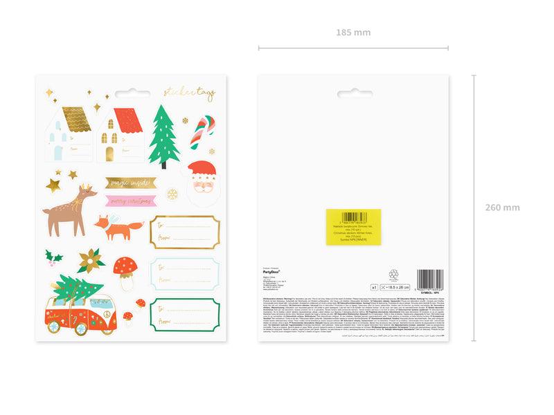 Weihnachtsaufkleber Winterwald, Mix - FeierGlanz