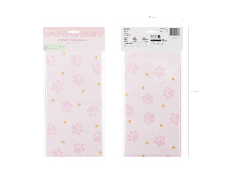 Papier Tischdecke Pfoten, mix, 180x120 cm - FeierGlanz