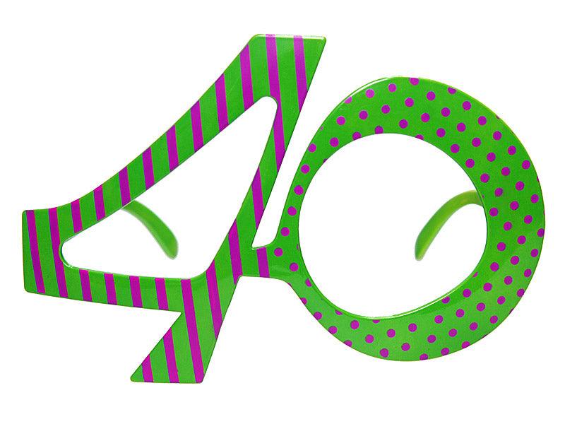 Brille 40, grün - FeierGlanz