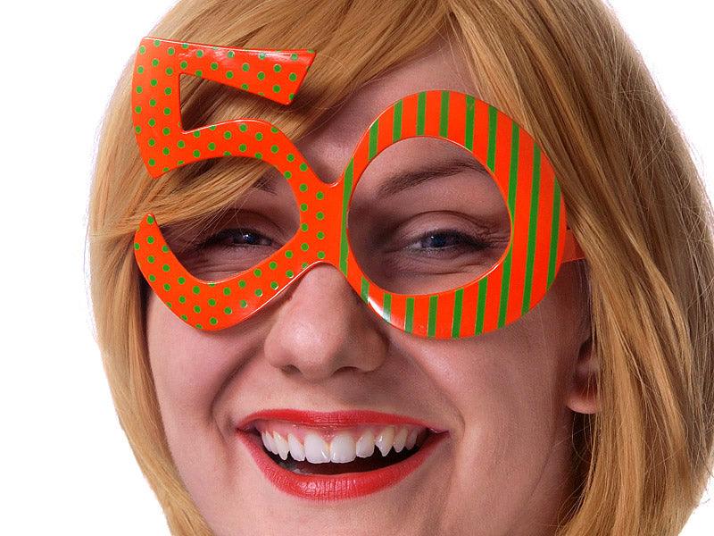 Brille 50, orange - FeierGlanz