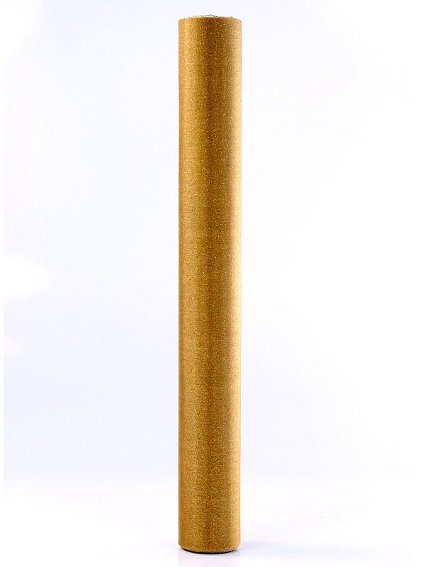 Organza Glittery, gold, 0,36 x 9m (1 Stk. / 9 lfm) - FeierGlanz