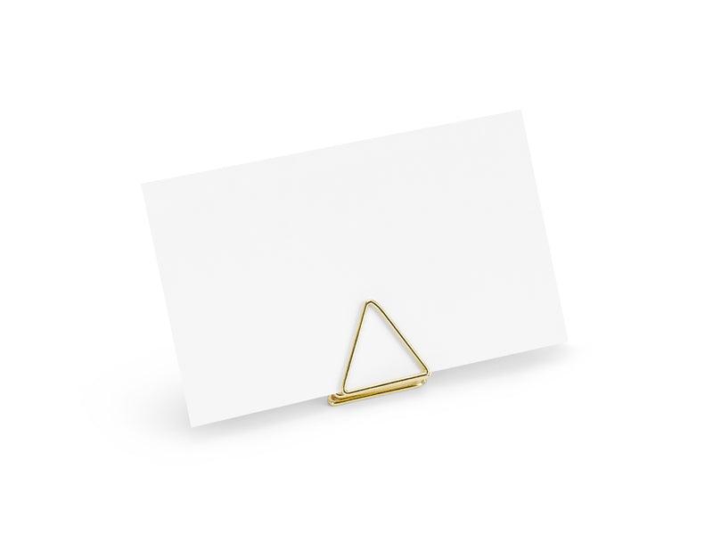 Tischkarten-Ständer Dreiecke, gold, 2,3cm (1 VPE / 10 Stk.) - FeierGlanz