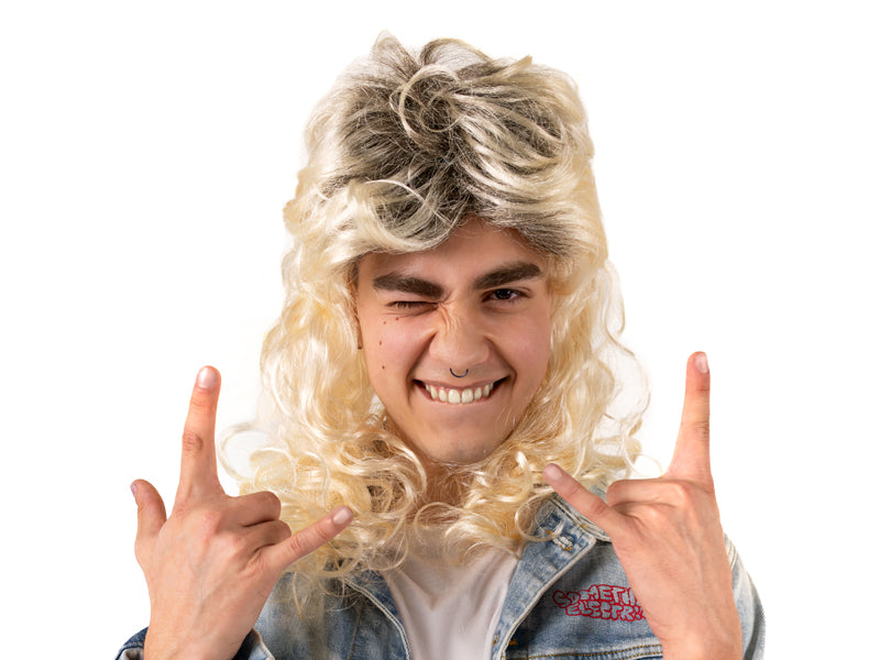 Perücke 80er Jahre, lange Haare, blond - FeierGlanz