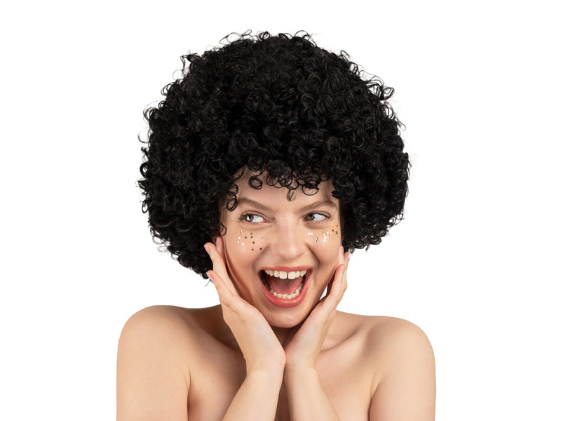 Afro Perücke, schwarz - FeierGlanz