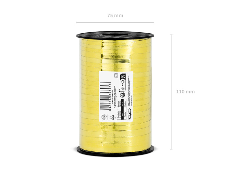 Kunststoffband, 5 mm x 225 m – metallisch, Farbauswahl - FeierGlanz