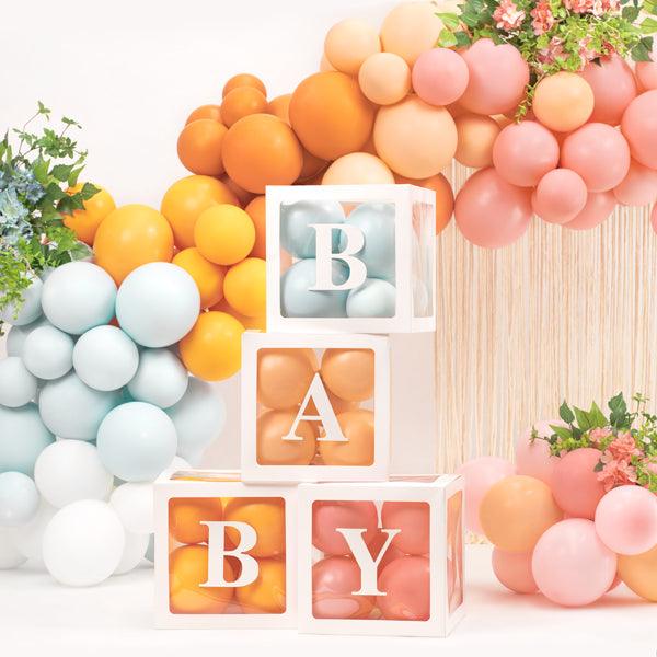 Boxen für Luftballons BABY, 30x30 cm, weiß (1 VPE / 4 Stk.) - FeierGlanz