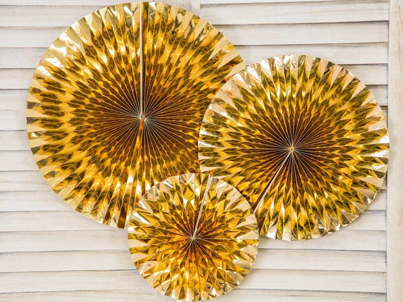 Dekorative Rosetten, gold (1 VPE / 3 Stk.) - FeierGlanz