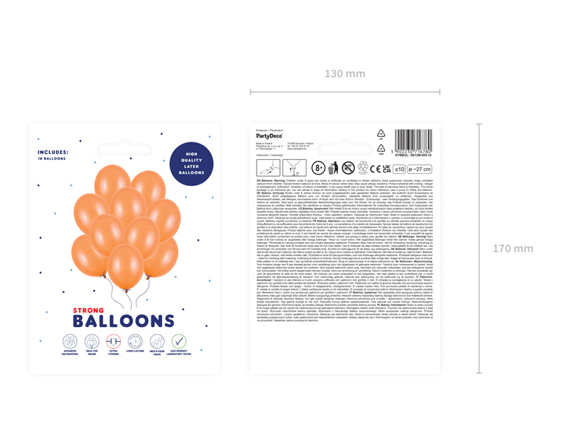 Strong Ballons 27cm, Metallic (1 VPE / 10 Stk.) - FeierGlanz