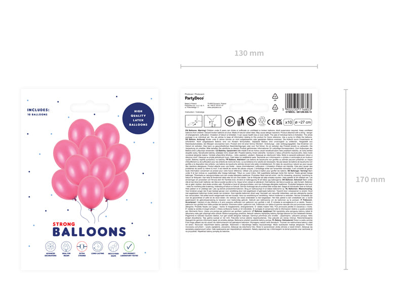 Strong Ballons 27cm, Metallic (1 VPE / 10 Stk.) - FeierGlanz
