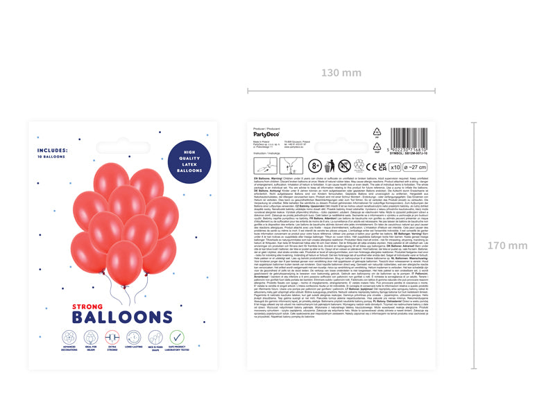 Strong Ballons 27cm, Metallic (1 VPE / 10 Stk.) - FeierGlanz