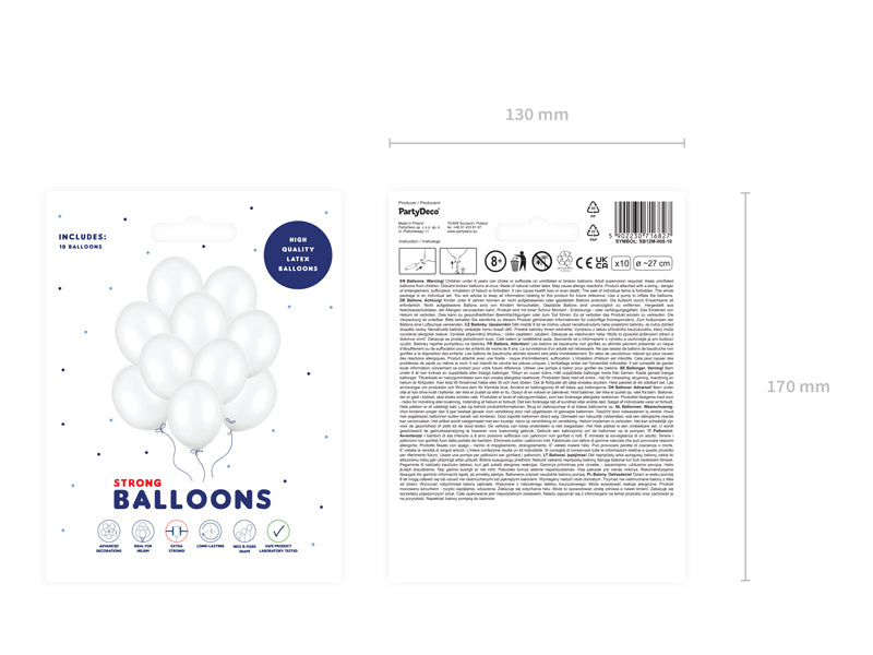 Strong Ballons 27cm, Metallic (1 VPE / 10 Stk.) - FeierGlanz