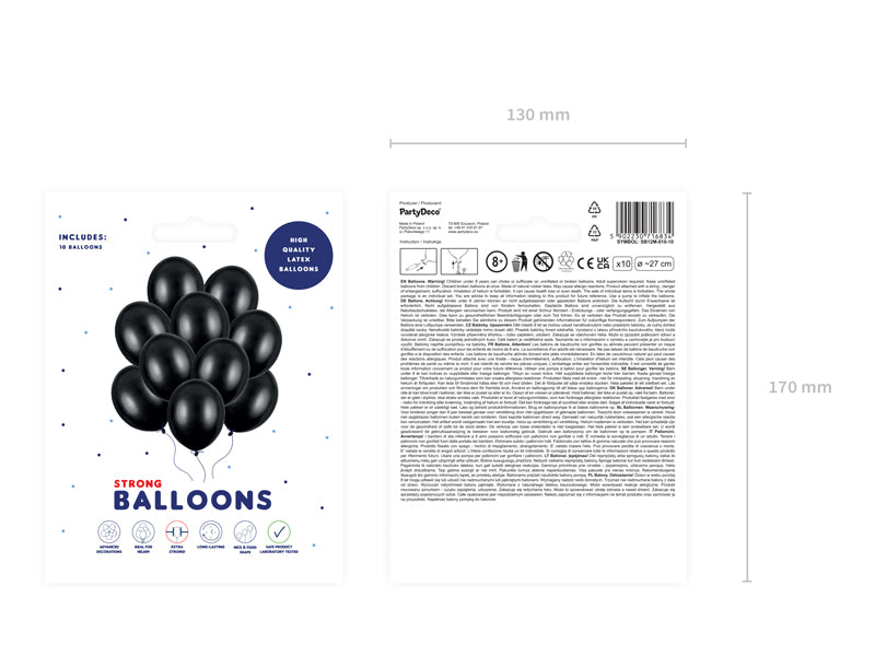 Strong Ballons 27cm, Metallic (1 VPE / 10 Stk.) - FeierGlanz