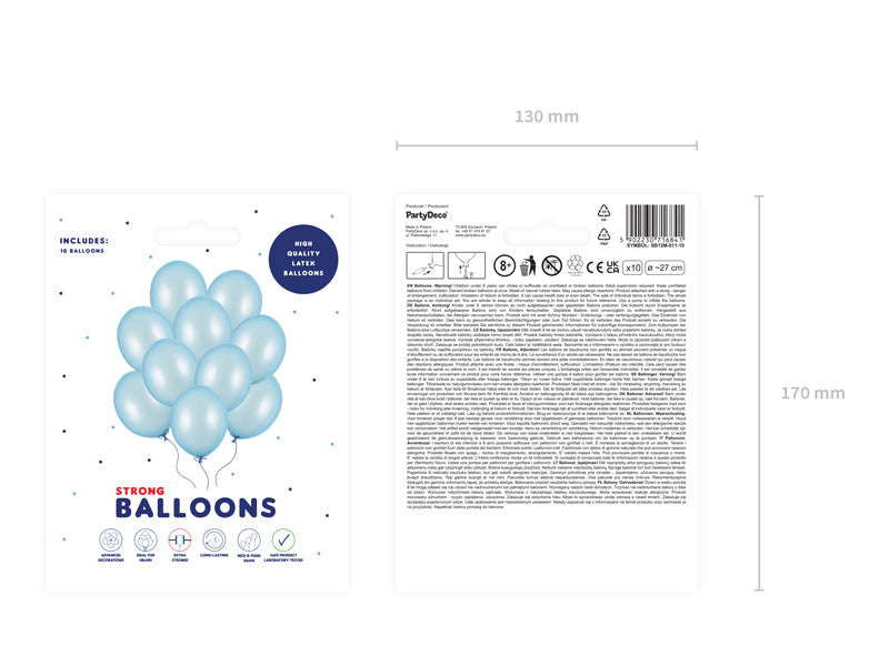 Strong Ballons 27cm, Metallic (1 VPE / 10 Stk.) - FeierGlanz