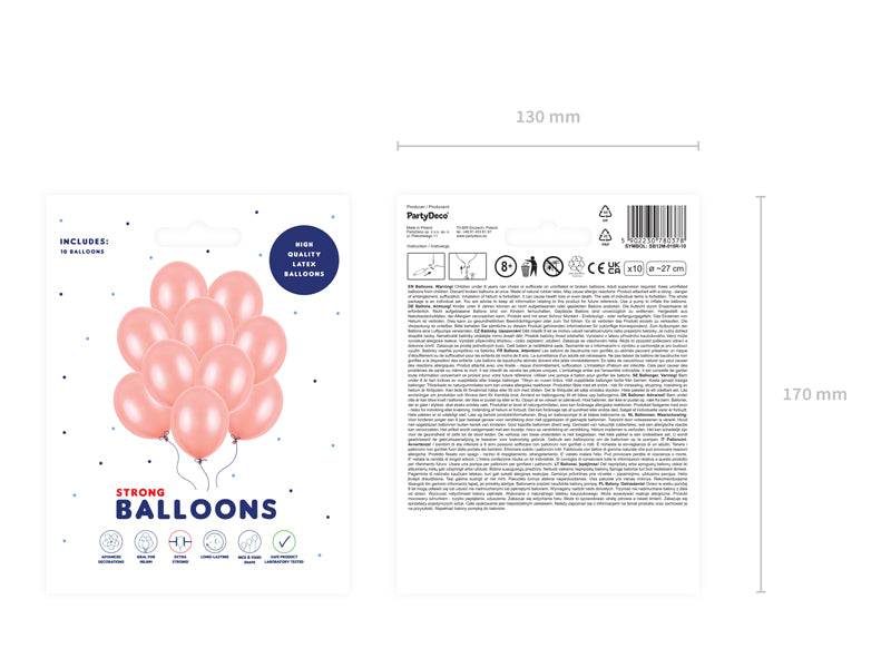 Strong Ballons 27cm, Metallic (1 VPE / 10 Stk.) - FeierGlanz