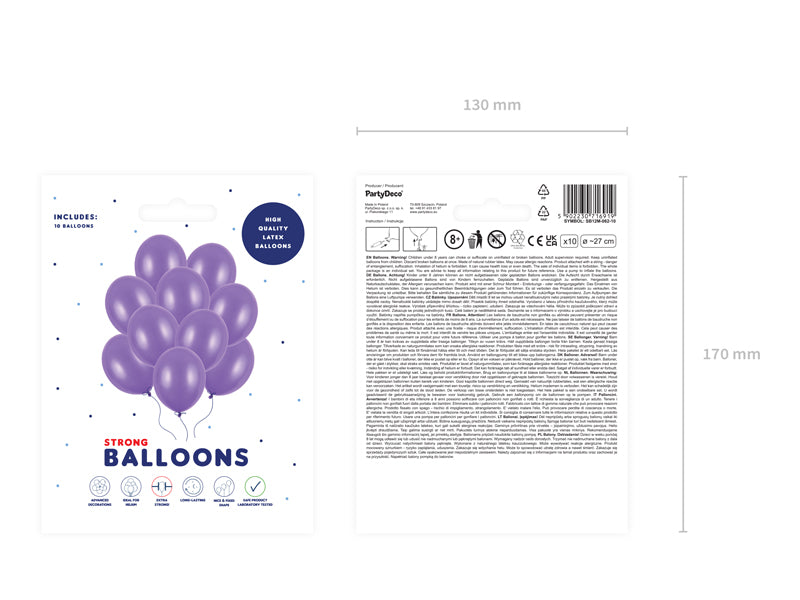 Strong Ballons 27cm, Metallic (1 VPE / 10 Stk.) - FeierGlanz