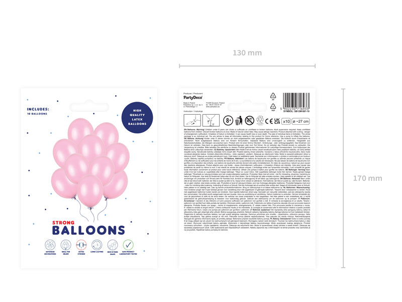 Strong Ballons 27cm, Metallic (1 VPE / 10 Stk.) - FeierGlanz