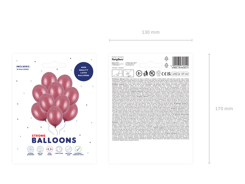 Strong Ballons 27cm, Metallic (1 VPE / 10 Stk.) - FeierGlanz