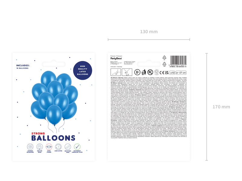 Strong Ballons 27cm, Metallic (1 VPE / 10 Stk.) - FeierGlanz
