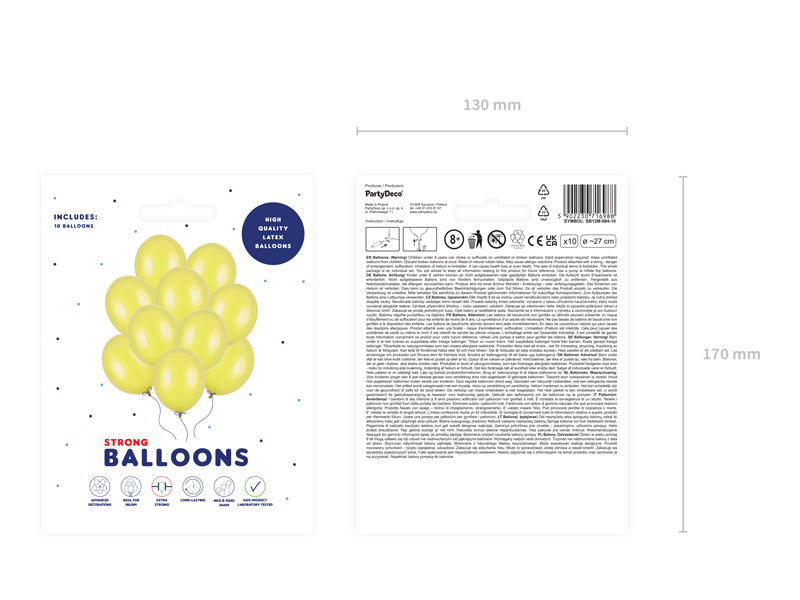 Strong Ballons 27cm, Metallic (1 VPE / 10 Stk.) - FeierGlanz