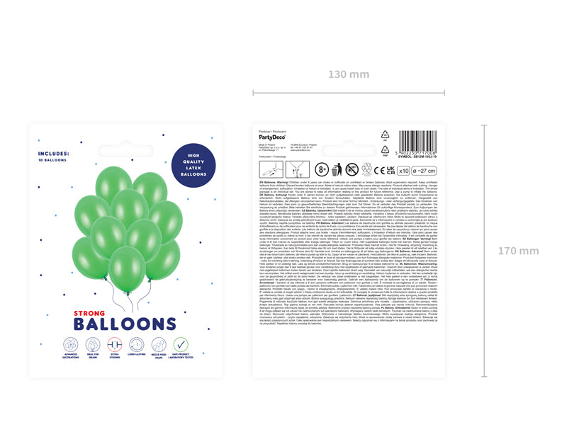Strong Ballons 27cm, Metallic (1 VPE / 10 Stk.) - FeierGlanz
