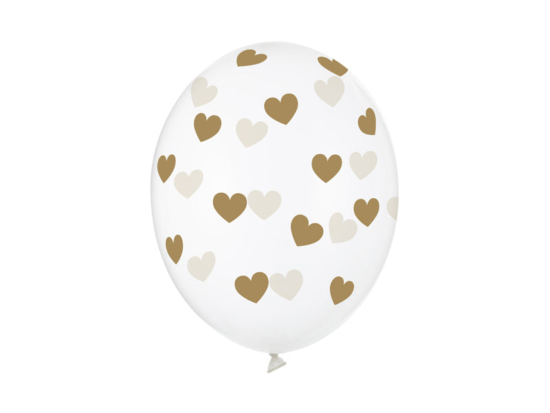 Ballons 30cm, Herzen, Crystal Clear (1 VPE / 50 Stk.) - FeierGlanz