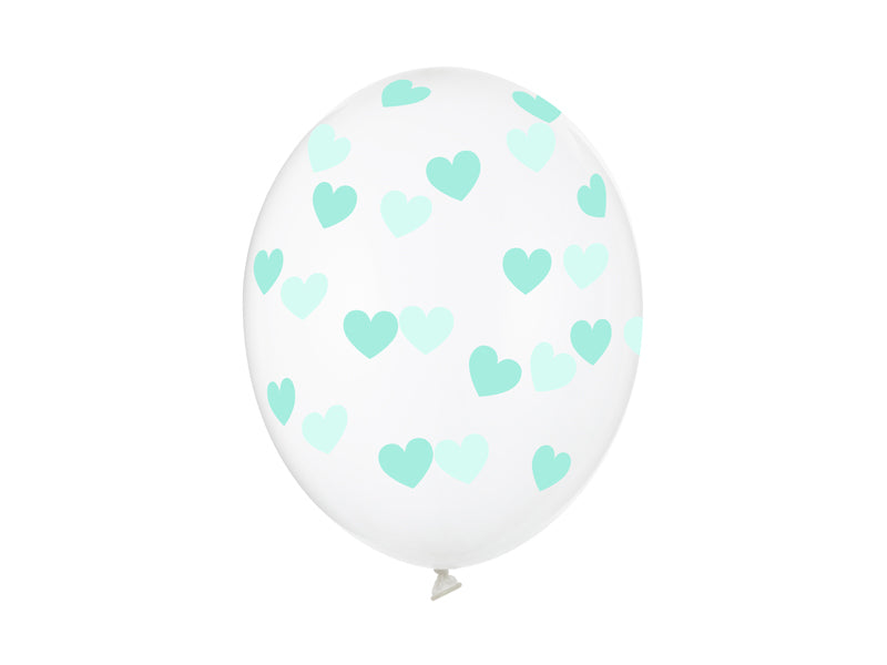 Ballons 30cm, Herzen, Crystal Clear (1 VPE / 50 Stk.) - FeierGlanz