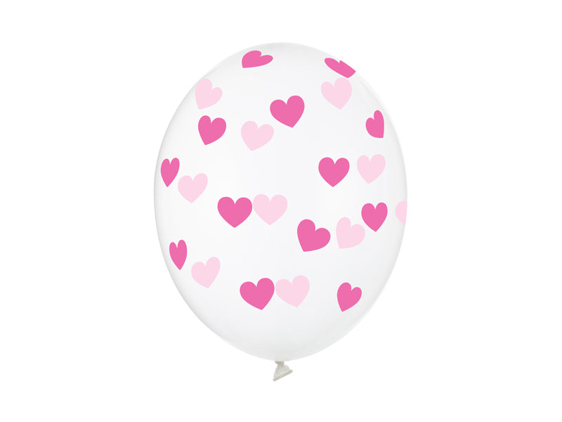 Ballons 30cm, Herzen, Crystal Clear (1 VPE / 50 Stk.) - FeierGlanz