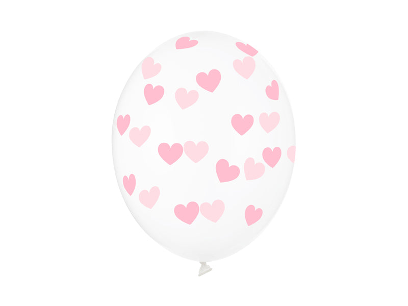 Ballons 30cm, Herzen, Crystal Clear (1 VPE / 50 Stk.) - FeierGlanz