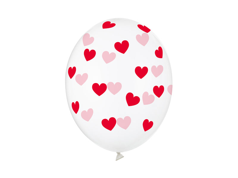 Ballons 30cm, Herzen, Crystal Clear (1 VPE / 50 Stk.) - FeierGlanz