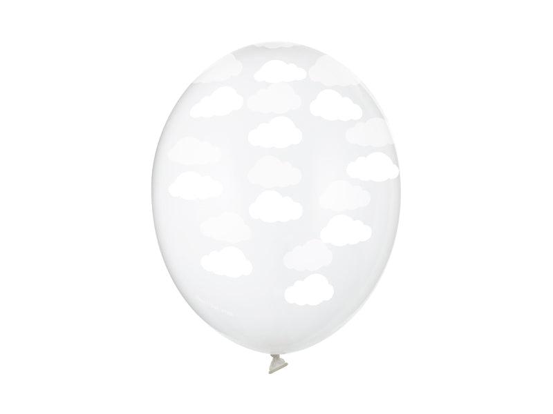 Ballons 30cm, Wolken, Crystal Clear (1 VPE / 6 Stk.) - FeierGlanz