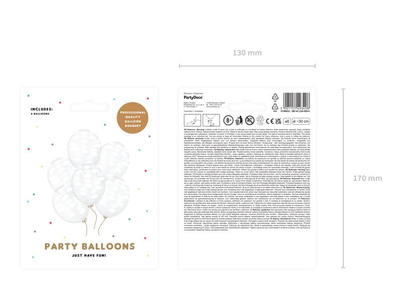 Ballons 30cm, Wolken, Crystal Clear (1 VPE / 6 Stk.) - FeierGlanz