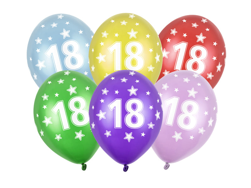 Ballons 30cm, 1st - 80th Birthday, Metallic Mix (1 VPE / 50 Stk.) - FeierGlanz