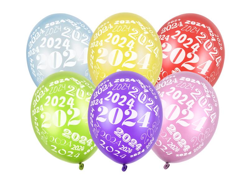 Ballons 30cm, 2024, Metallic Mix (1 VPE / 50 Stk.) - FeierGlanz