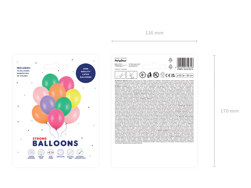 Strong Ballons 30cm, Pastel (1 VPE / 10 Stk.) - FeierGlanz