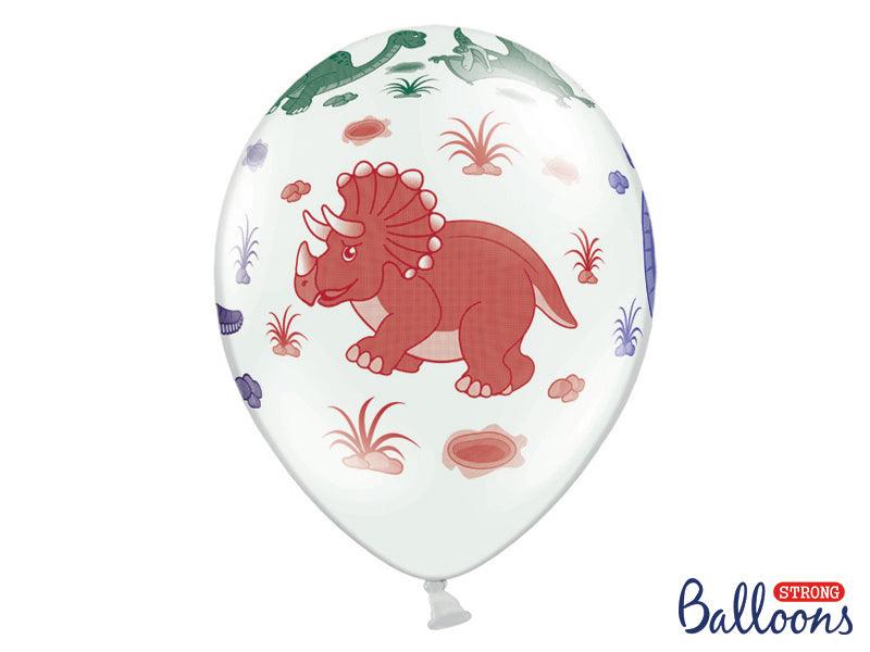 Ballons 30cm, Dinosaurier, Pastel Pure White (1 VPE / 50 Stk.) - FeierGlanz