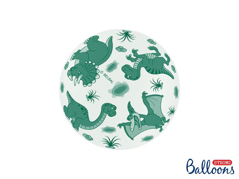 Ballons 30cm, Dinosaurier, Pastel Pure White (1 VPE / 50 Stk.) - FeierGlanz
